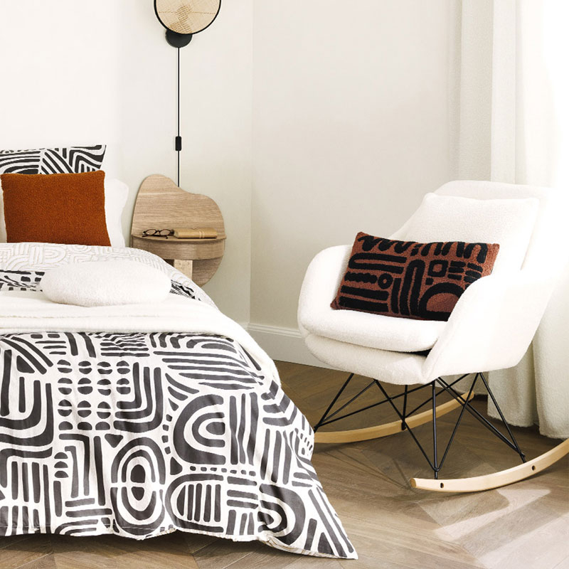 Πολυθρόνα Κουνιστή (65x80x83) A-S Olmeto White 197323B