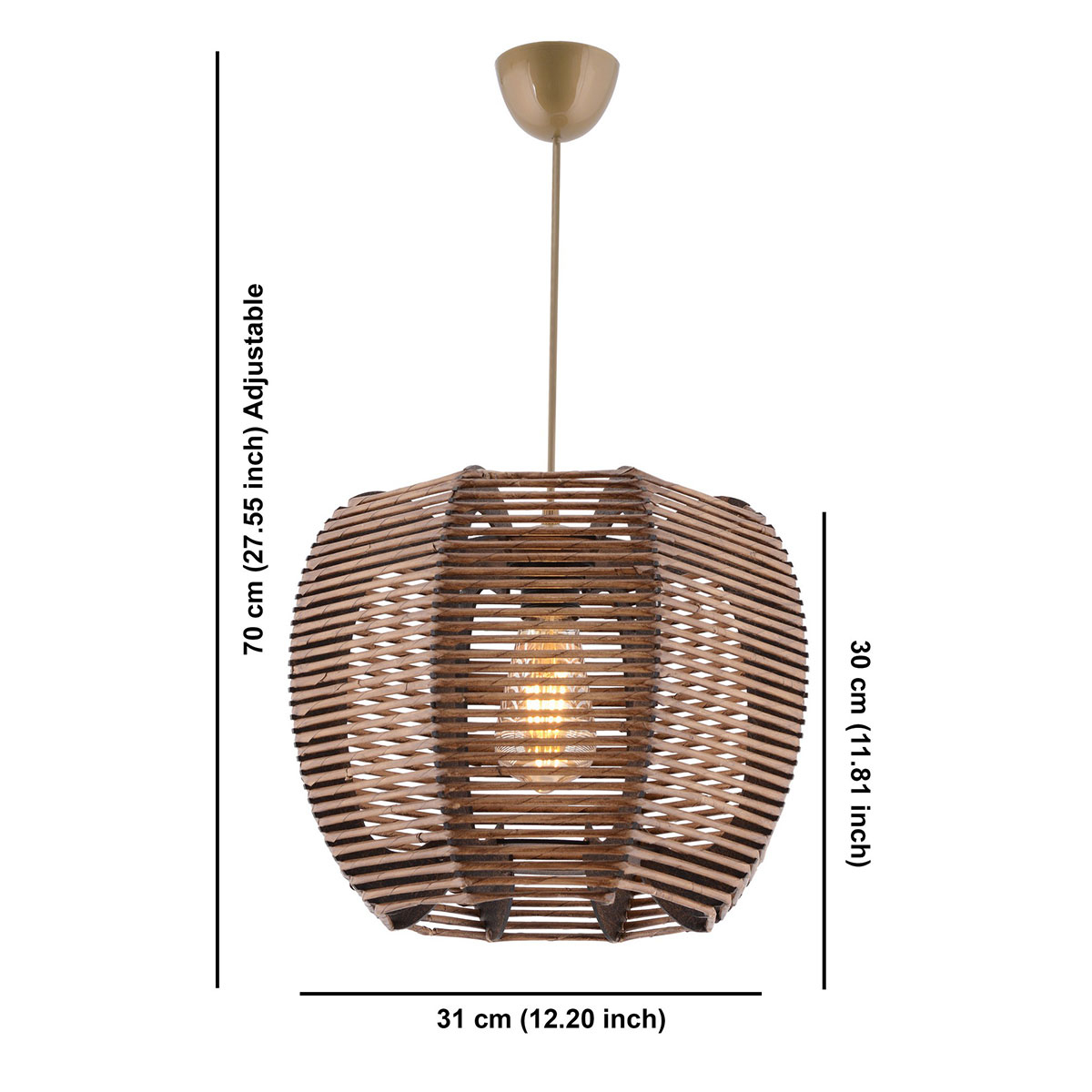 Φωτιστικό Οροφής Μονόφωτο A-G Neta 390Flh2274 Brown Home Φωτιστικά Spitishop