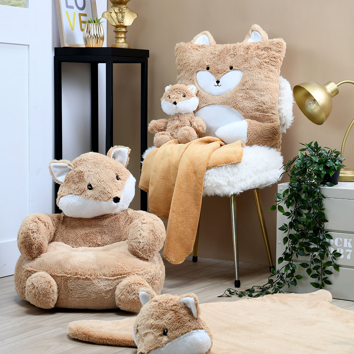 Διακοσμητικό Μαξιλάρι Fleece (40X40) S-F Remi Fauve C1B598001 Home Παιδικά Διακοσμητικά Μαξιλάρια Spitishop