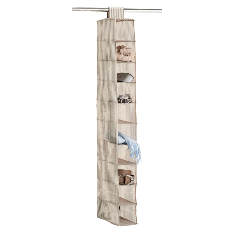 Κρεμαστή Θήκη Αποθήκευσης Ρούχων 10 Θέσεων (15x30x129) Z-L Stripes 14651