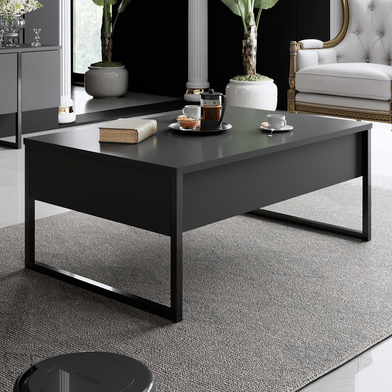 Τραπέζι Σαλονιού (90x60x40) A-G Luxe 618BLY1124 Anthracite/Black