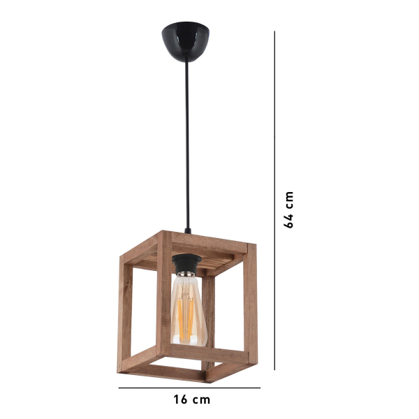 Φωτιστικό Οροφής Μονόφωτο A-G Cube 390FLH1841 Brown