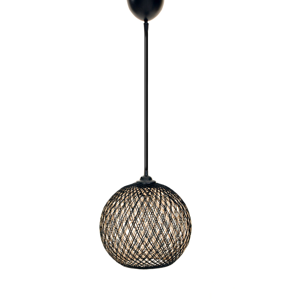 Φωτιστικό Οροφής Μονόφωτο A-G 390Flh1567 Ecru Brown Black Home Φωτιστικά Spitishop