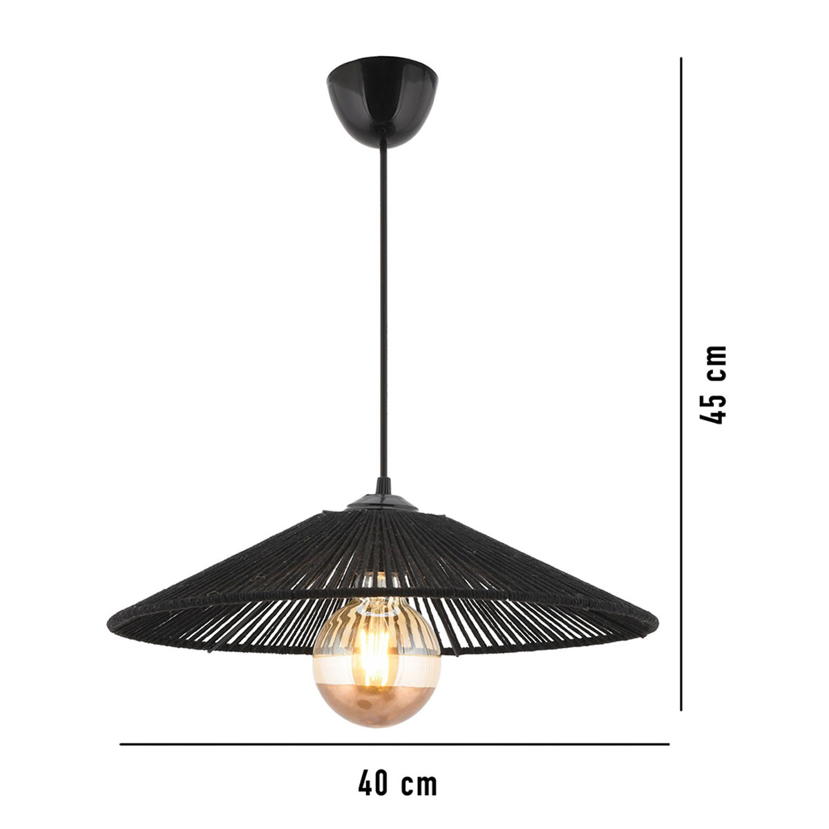 Φωτιστικό Οροφής Μονόφωτο A-G Merten 390Flh1835 Black Home Φωτιστικά Spitishop