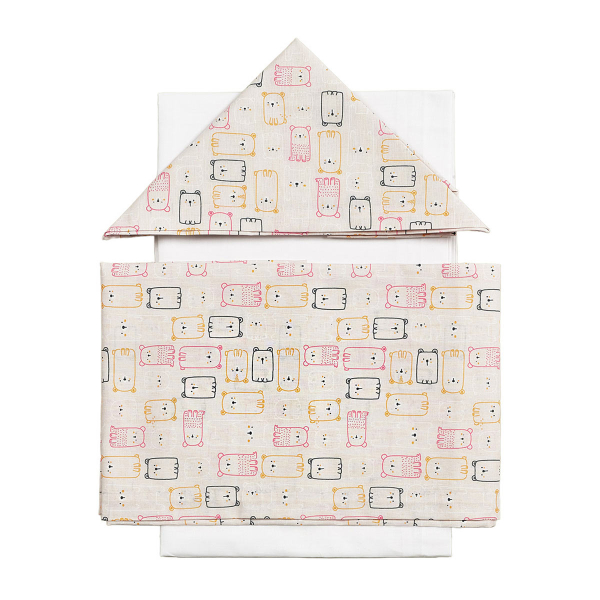 Σεντόνια Κούνιας (Σετ) Κόσμος Του Μωρού Clements Σομόν