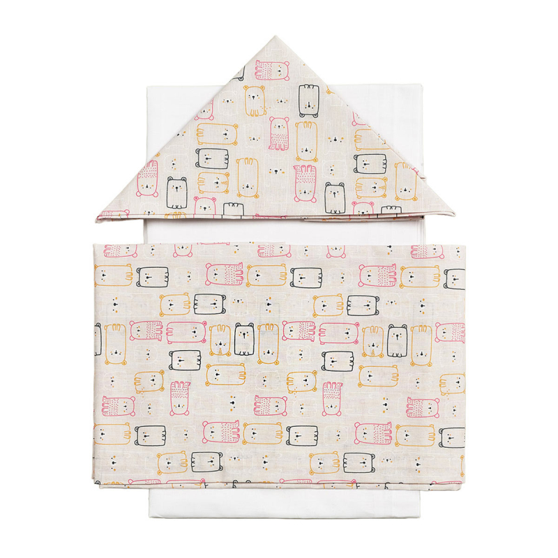 Σεντόνια Κούνιας (Σετ) Κόσμος Του Μωρού Clements Σομόν