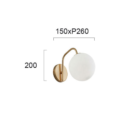 Απλίκα Τοίχου Viokef Glοbe 3094600 Home Φωτιστικά Spitishop