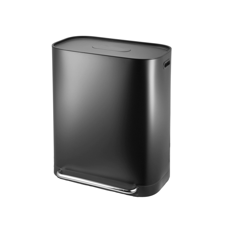 Κάδος Απορριμμάτων Διπλός (57.5x37.3x68.2) Estia 60lt Soft Close Μαύρο 01-20897