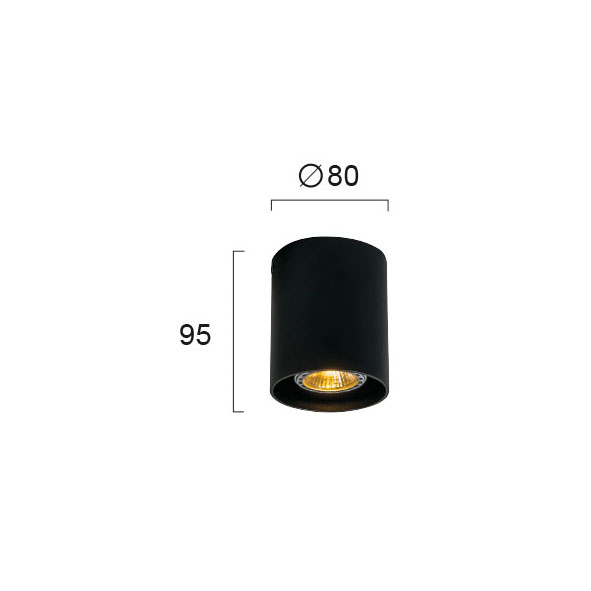 Σποτ Μονόφωτο Viokef Dice Black 4144201 Home Φωτιστικά Οροφής - Τοίχου Spitishop