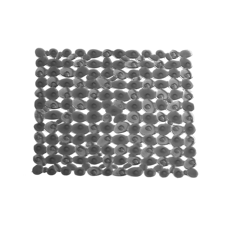 Αντιολισθητικό Πατάκι Ντουζιέρας (54x54) Octopus Sassolini Διάφανο Μαύρο