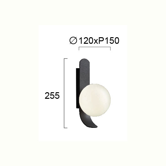 Απλίκα Τοίχου Viokef Polina Black 4266200 Home Φωτιστικά Spitishop