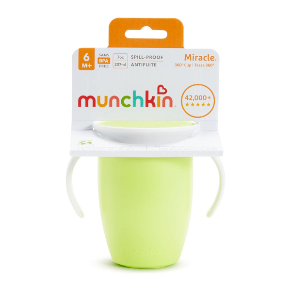 Ποτήρι Εκπαιδευτικό 207ml Munchkin Miracle 360 Green