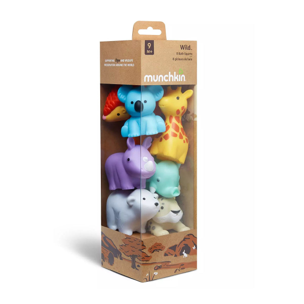 Παιχνίδια Μπάνιου (Σετ 8τμχ) Munchkin Wildlove Squirts