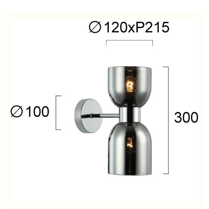 Απλίκα Τοίχου Viokef Memory Smoke 4291801 Home Φωτιστικά Spitishop