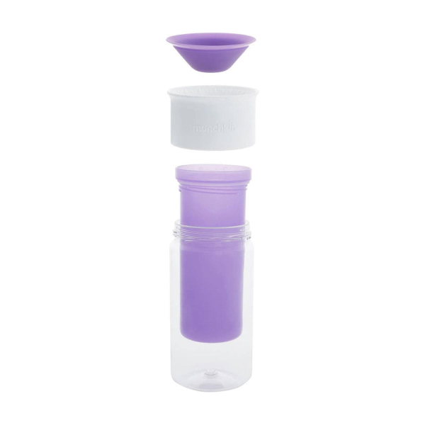 Ποτήρι Εκπαιδευτικό 266ml Munchkin Miracle 360 Sticker Purple
