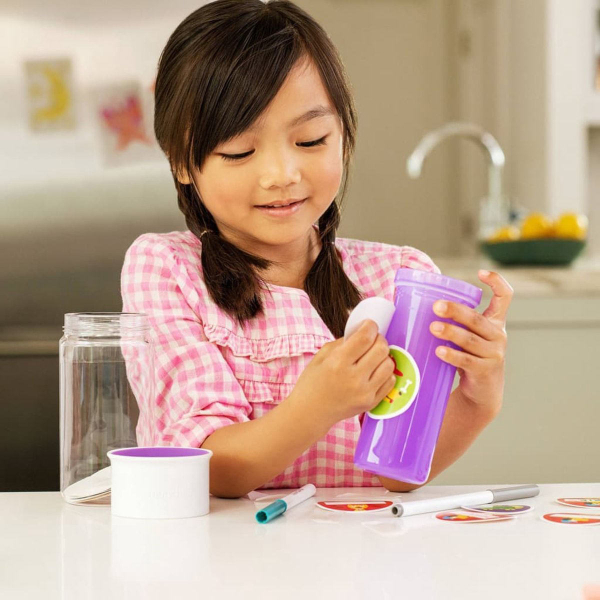 Ποτήρι Εκπαιδευτικό 266ml Munchkin Miracle 360 Sticker Purple