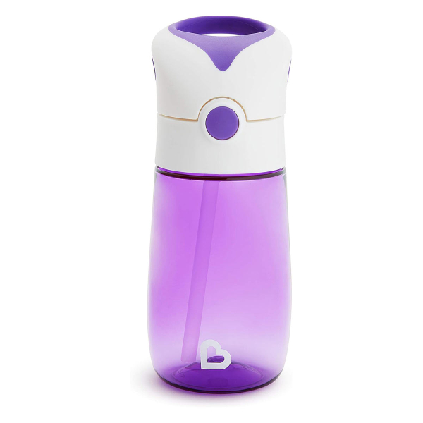 Παγούρι 355ml Με Καλαμάκι Munchkin Flip & Go Purple