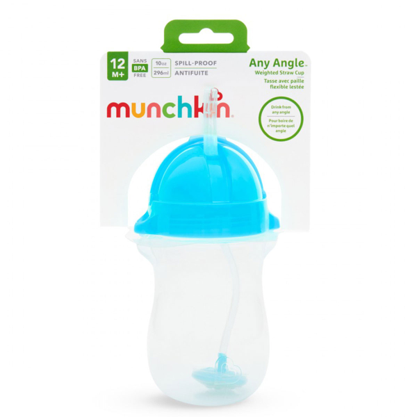 Ποτήρι Εκπαιδευτικό 296ml Με Καλαμάκι Munchkin Tip N Sip Tall Blue