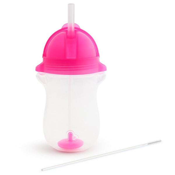 Ποτήρι Εκπαιδευτικό 296ml Με Καλαμάκι Munchkin Tip N Sip Tall Pink