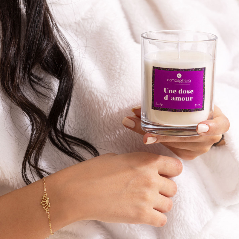 Κερί Αρωματικό 220gr (Φ8.6x10.4) Με ΔΩΡΟ Βραχιόλι A-S Mily Wood 204700A