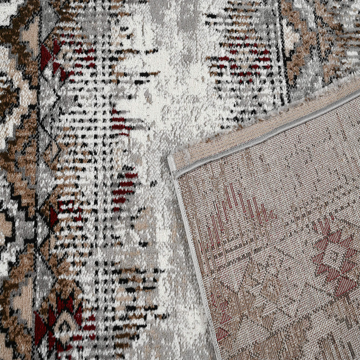Χαλί (200X290) Polcarpet Estia 109 Bordo Grey Home Χαλιά Σαλονιού Spitishop