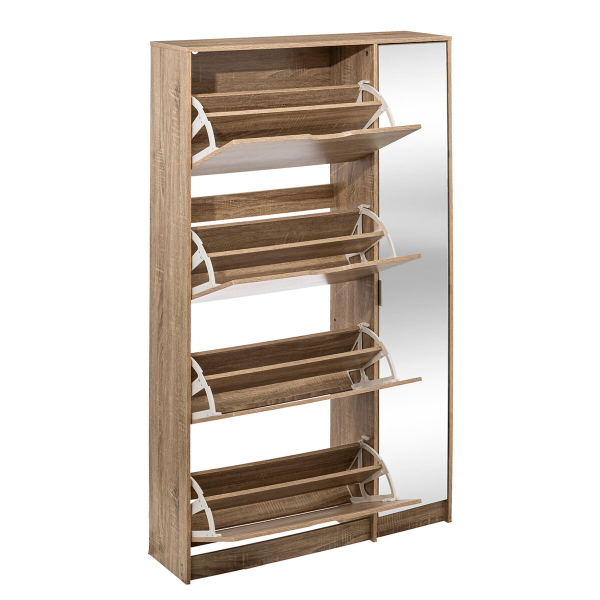 Παπουτσοθήκη Με 4 Ράφια/24 Θέσεων & Ντουλάπι (85x23.3x155.4) F-V Meuble 202304