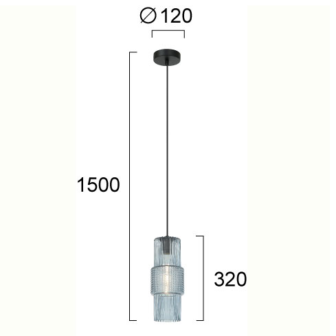 Φωτιστικό Οροφής Μονόφωτο Viokef Lilian Blue 4294902 Home Φωτιστικά Spitishop