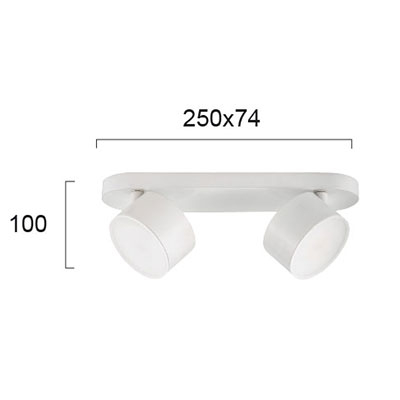 Σποτ Δίφωτο Led Viokef Nod 4200100 Home Φωτιστικά Οροφής - Τοίχου Spitishop