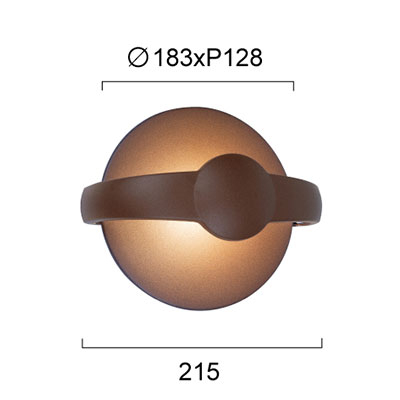 Απλίκα Led Εξωτερικού Χώρου Viokef Mayorka Brown 4298701 Home Φωτιστικά - Κήπου Spitishop