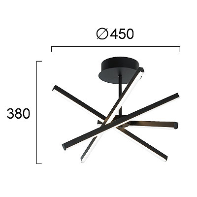 Φωτιστικό Οροφής Πολύφωτο Led Dimmable Viokef Ray 4301200 Home Φωτιστικά Spitishop