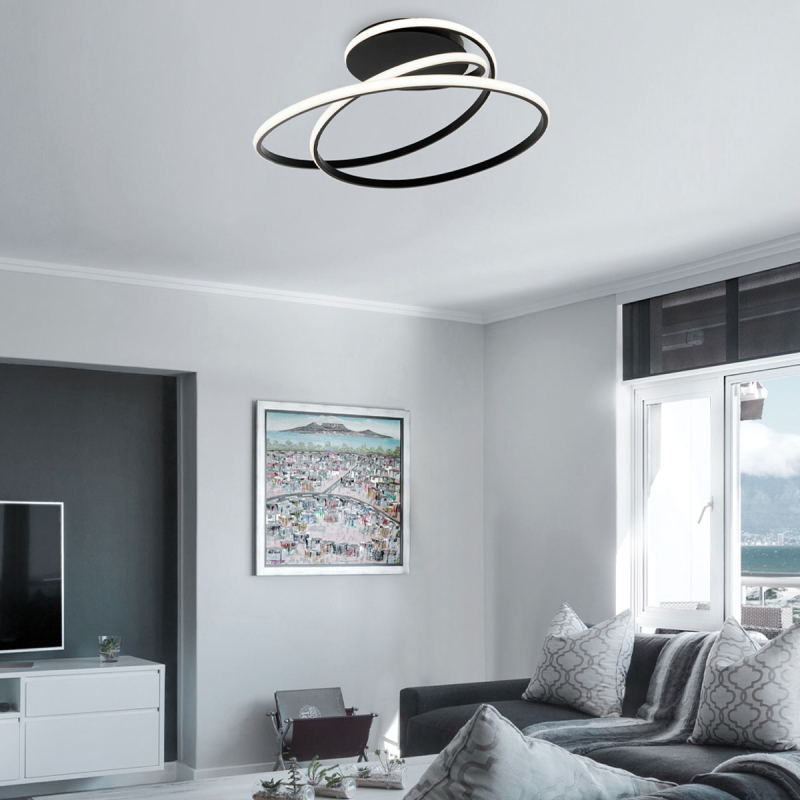 Φωτιστικό Πλαφονιέρα LED Viokef Mily Black 4301501