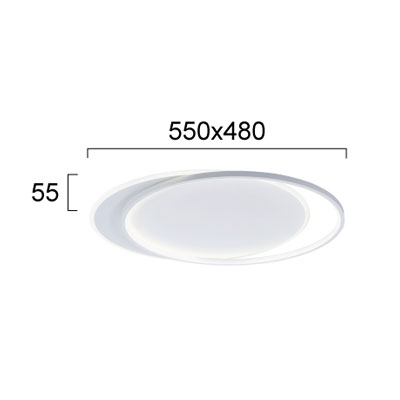 Φωτιστικό Πλαφονιέρα Led Viokef Evelyn White 4301900 Home Φωτιστικά Οροφής Spitishop
