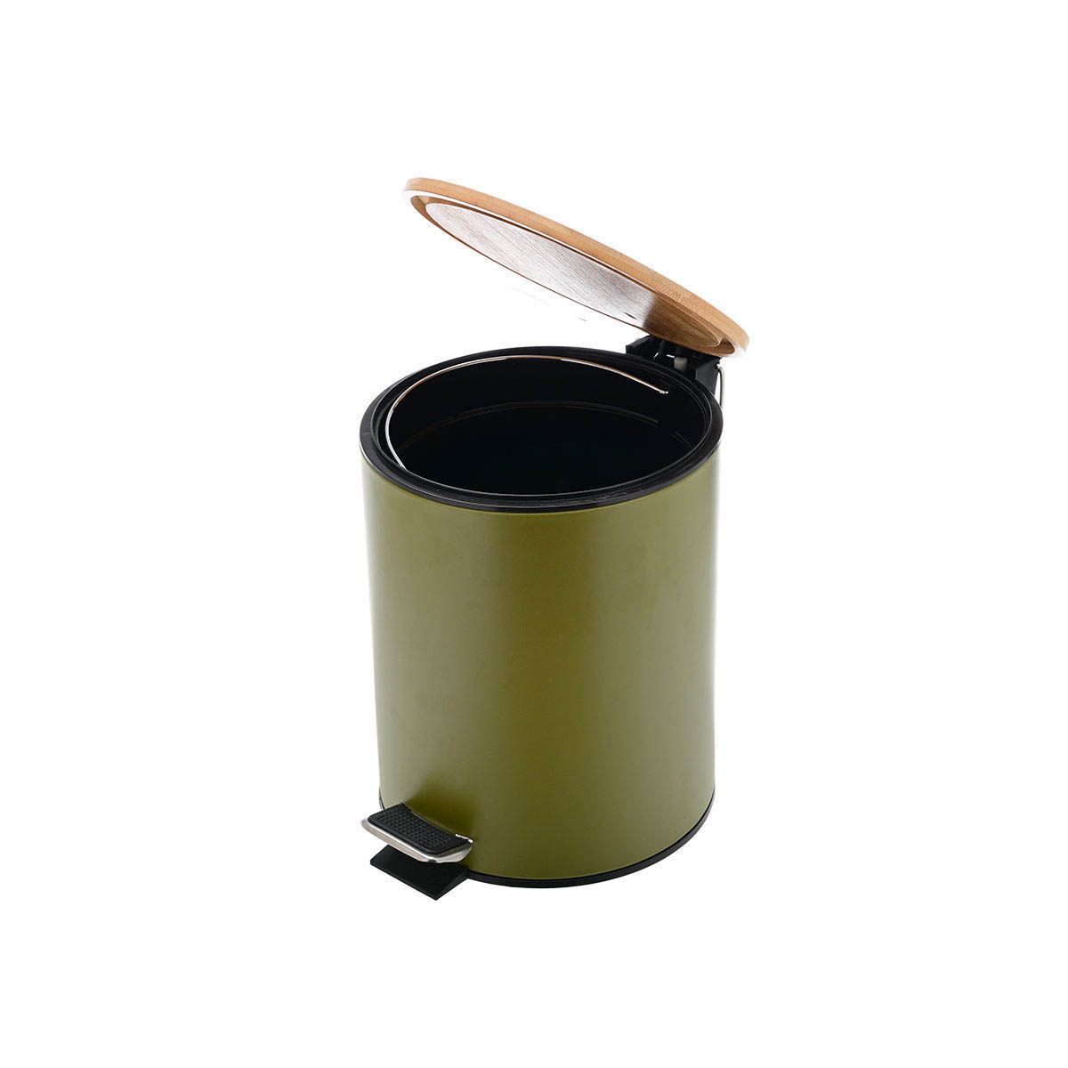 Κάδος Απορριμμάτων Μπάνιου (Φ20 5X25 5) Estia 5Lt Bamboo Essentials Olive 02-15114 Home Μπάνιο Αξεσουάρ Κάδοι Spitishop