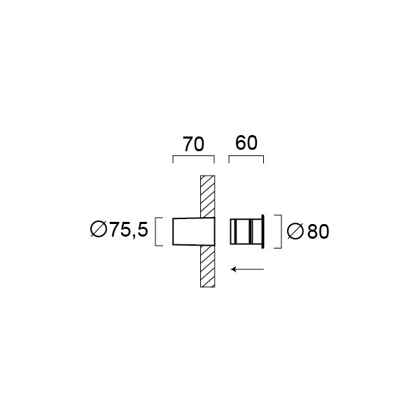 Απλίκα LED Εξωτερικού Χώρου Χωνευτή Viokef Serifos Round 4261100