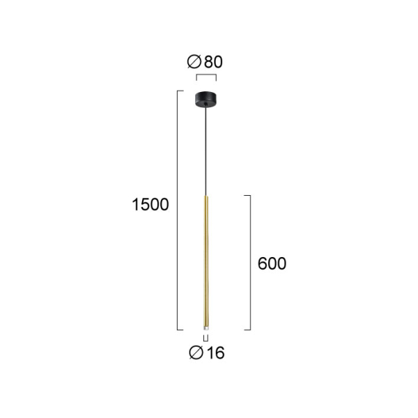 Φωτιστικό Οροφής Μονόφωτο LED Viokef Zenia Gold 4291101
