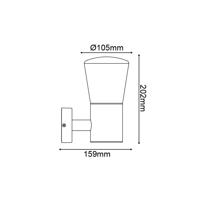 Απλίκα Εξωτερικού Χώρου Aca Cyclea Lg5951G D Grey Home Φωτιστικά - Κήπου Spitishop
