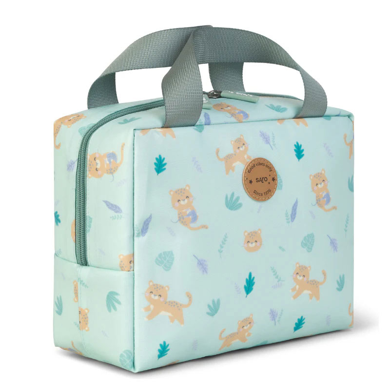 Ισοθερμική Τσάντα Φαγητού (24x10x19) Saro Jungle Cheetah Mint 52504