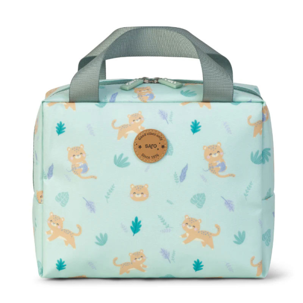 Ισοθερμική Τσάντα Φαγητού (24x10x19) Saro Jungle Cheetah Mint 52504
