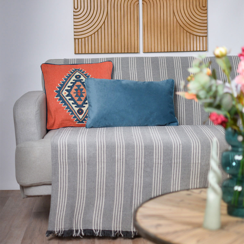 Ριχτάρι Καναπέ Τετραθέσιου (180x330) Ravelia Rayas D.Grey