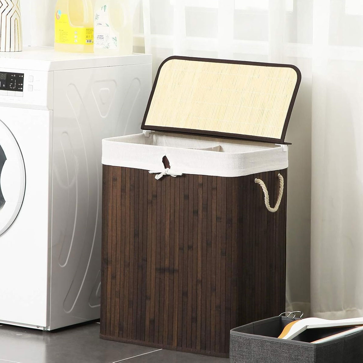 Songmics Καλάθι Απλύτων 2 Θέσεων (51.5x31.5x61.5) Songmics LCB72Z