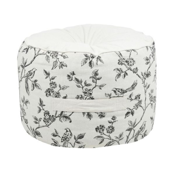 Πουφ (Φ40x30) S-F Clarine Off White C8D445001