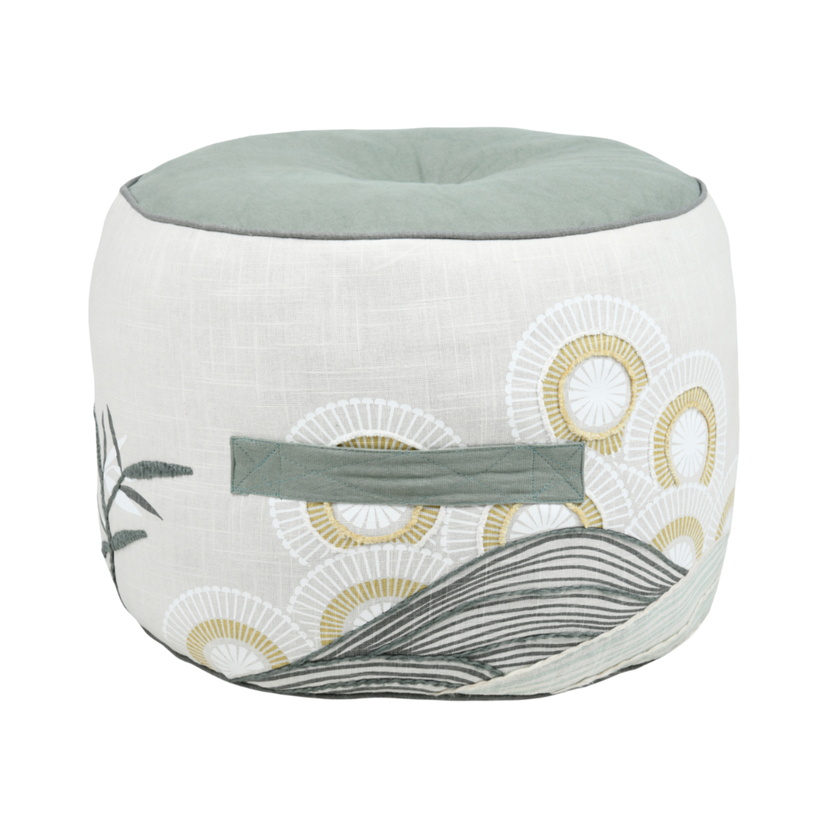 Πουφ (Φ40X30) S-F Yuki Jade C8D326001 Home Έπιπλα Σαλονιού Spitishop