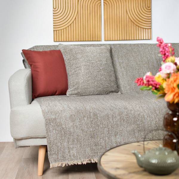 Ριχτάρι Καναπέ Τριθέσιου (180x280) Ravelia Quadras Beige