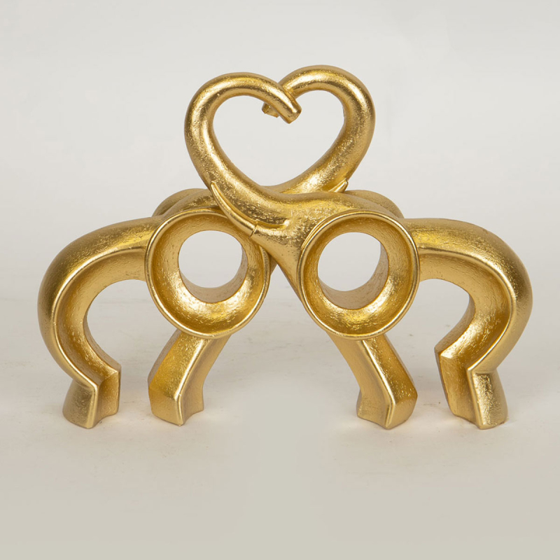 Διακοσμητική Φιγούρα Ελέφαντες (24.2x5.5x17.3) Estheti 752-11601