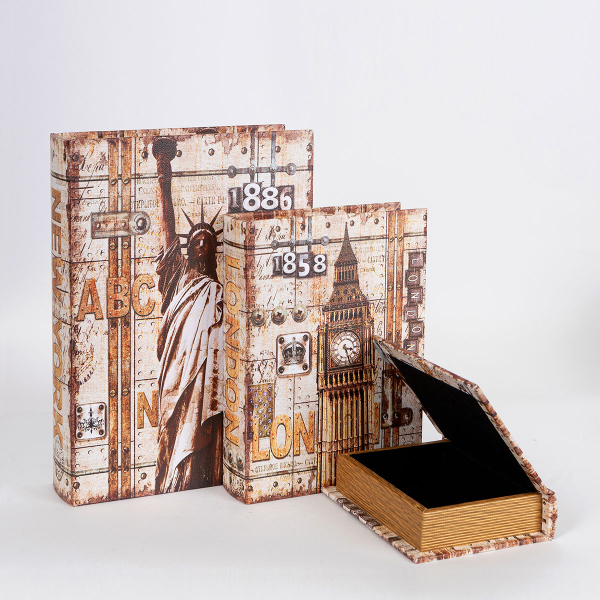 Διακοσμητικά Βιβλία/Κουτιά (Σετ 3τμχ) Estheti 752-17018