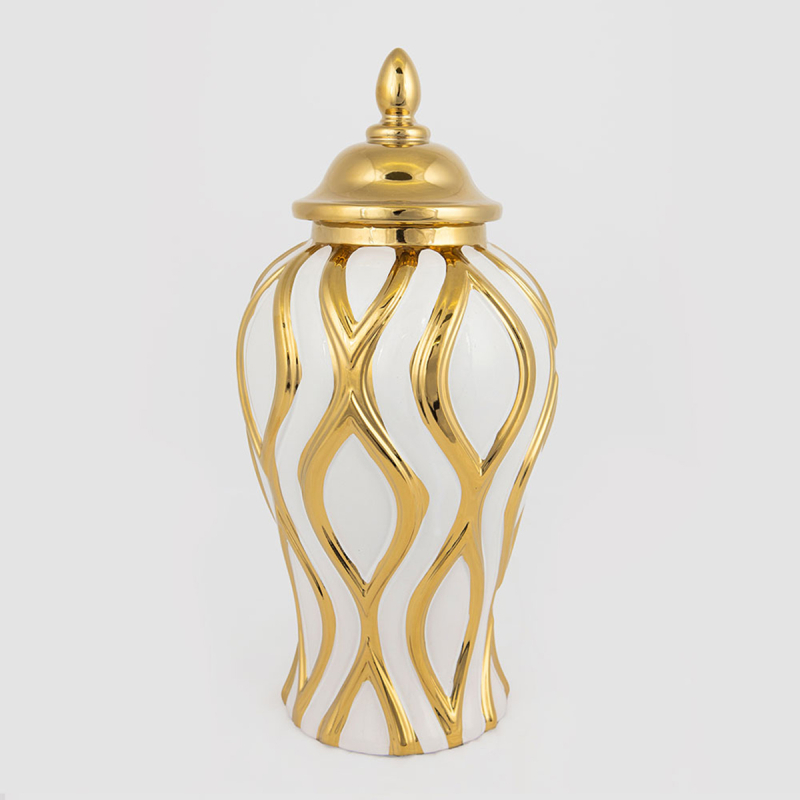 Διακοσμητικό Βάζο Με Καπάκι (Φ17.3x36.8) Estheti 752-20011