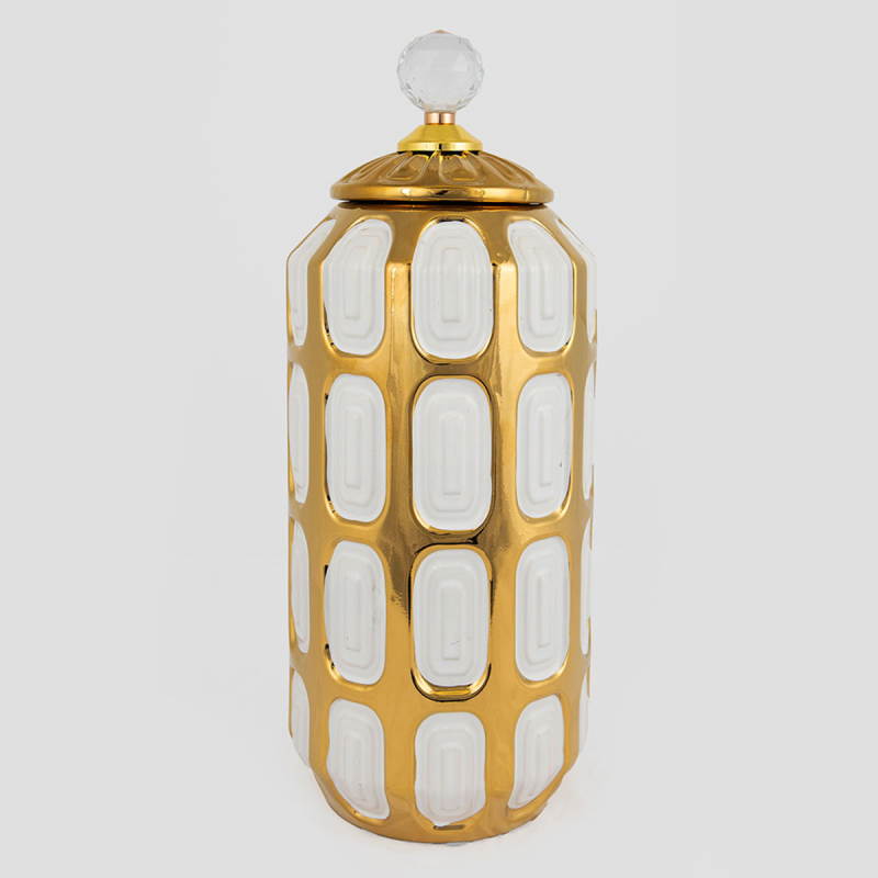 Διακοσμητικό Βάζο Με Καπάκι (Φ15x32.5) Estheti 752-20026