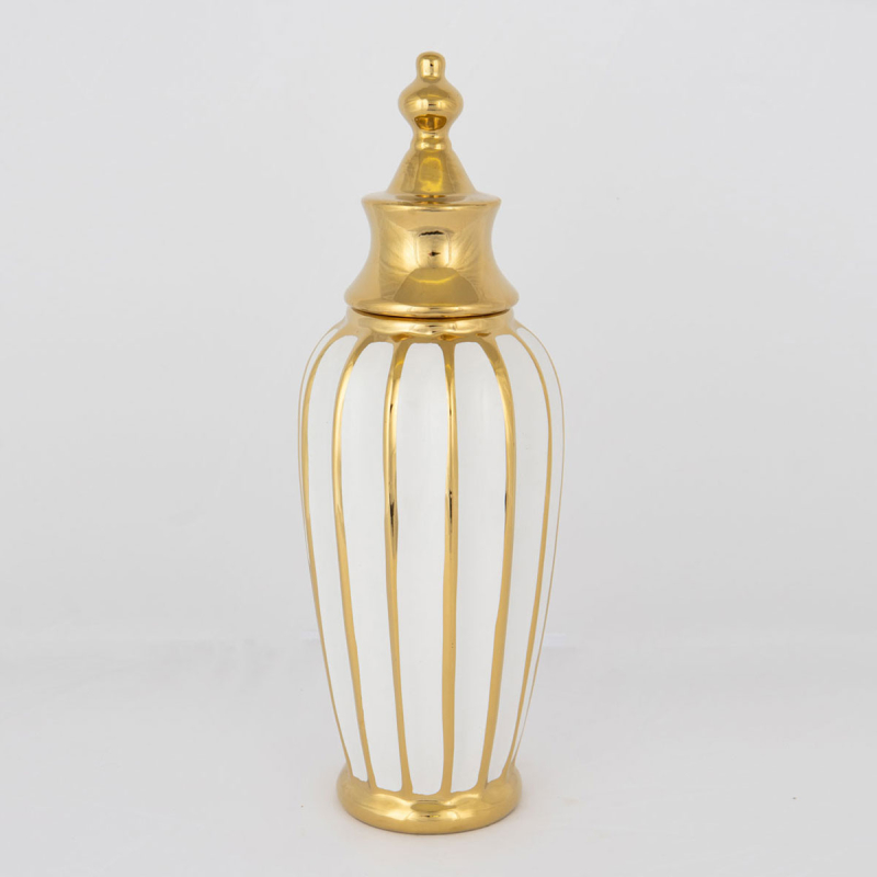 Διακοσμητικό Βάζο Με Καπάκι (Φ12.5x39) Estheti 752-20084