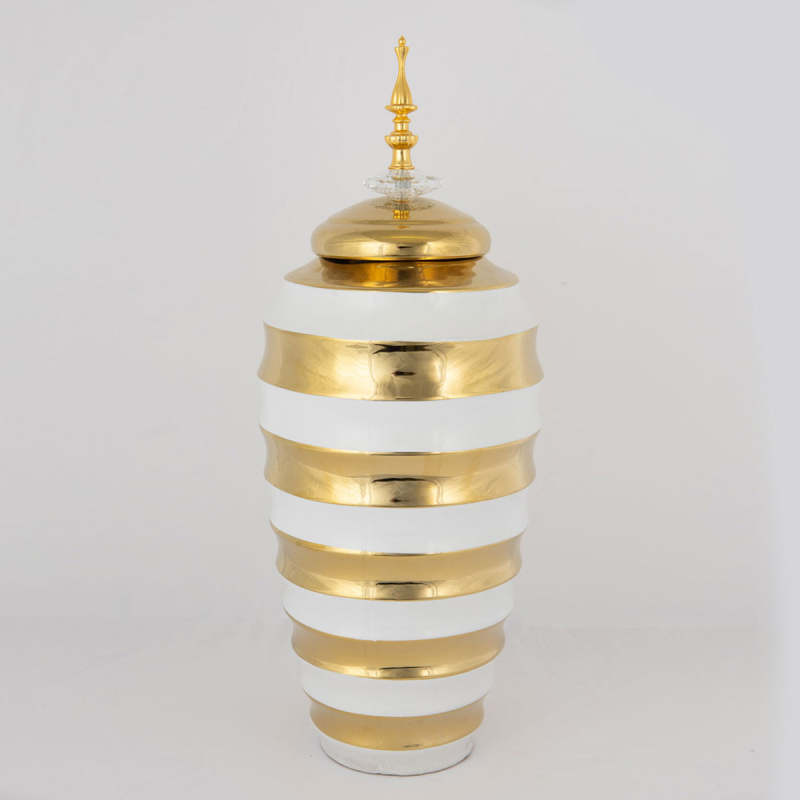 Διακοσμητικό Βάζο Με Καπάκι (Φ18.5x48.5) Estheti 752-20092