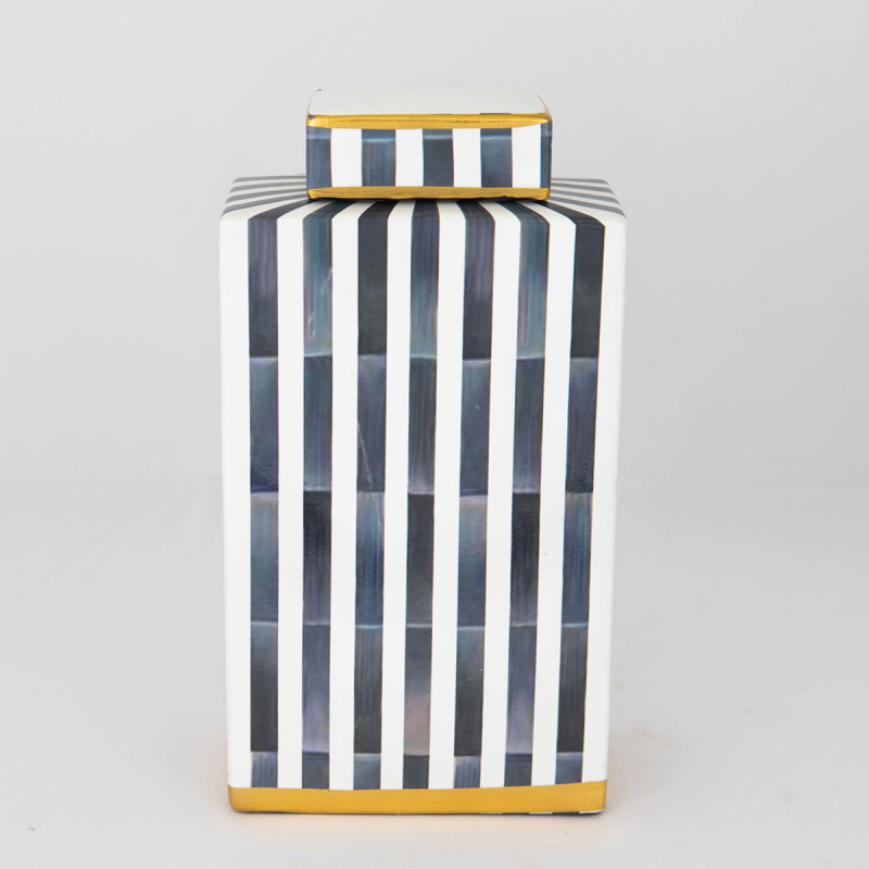 Διακοσμητικό Βάζο Με Καπάκι (14.5x12.5x35.5) Estheti 752-20096